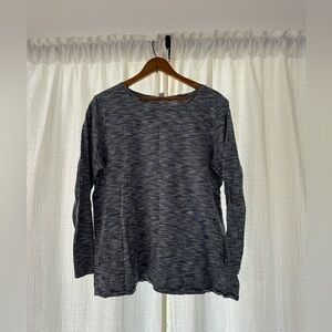 Blue Heather Long Sleeve Top